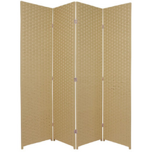 4 Panel Woven Room Divider Screen